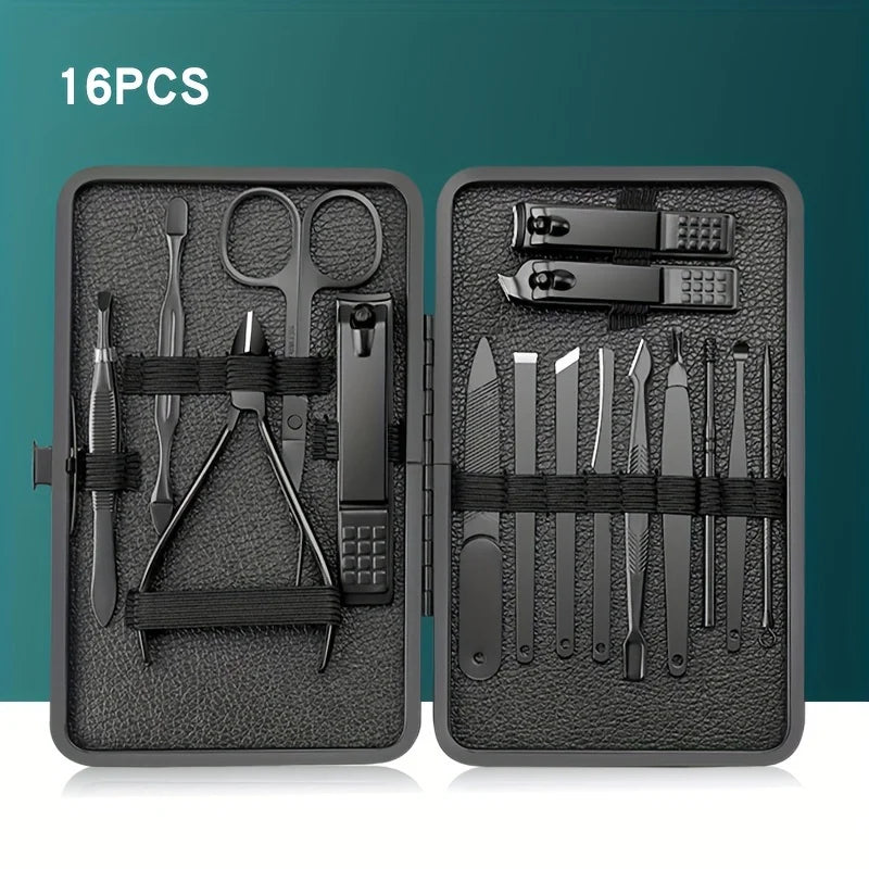 Raavira LuxeTrim 24-in-1 Nail Care Kit – Premium Stainless Steel Manicure & Pedicure Set with Travel Case