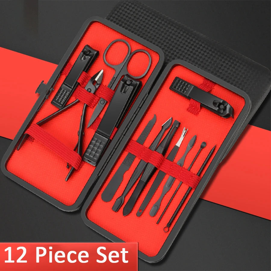 Raavira LuxeTrim 24-in-1 Nail Care Kit – Premium Stainless Steel Manicure & Pedicure Set with Travel Case